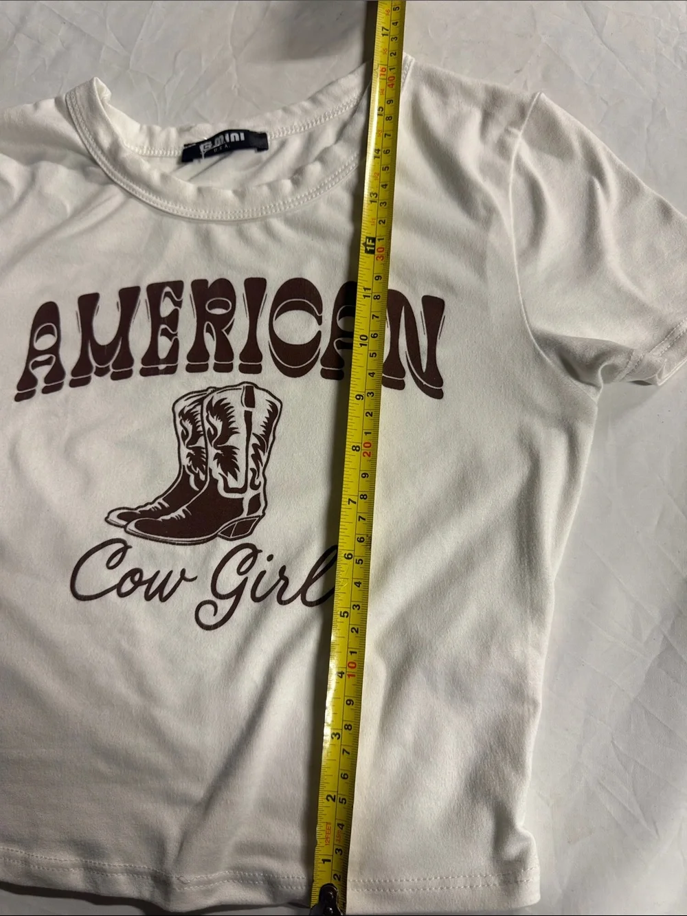 American Cowgirl Graphic Tee - White - Picture 4 of 5
